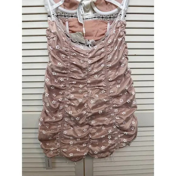 Love & Lemons X Victoria Secret Floral Festival Lace Bustier Daisy Mini Dress-XS - Picture 7 of 8